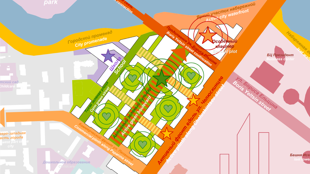 Схема застройки квартала от Брусники — pr-flat.ru
