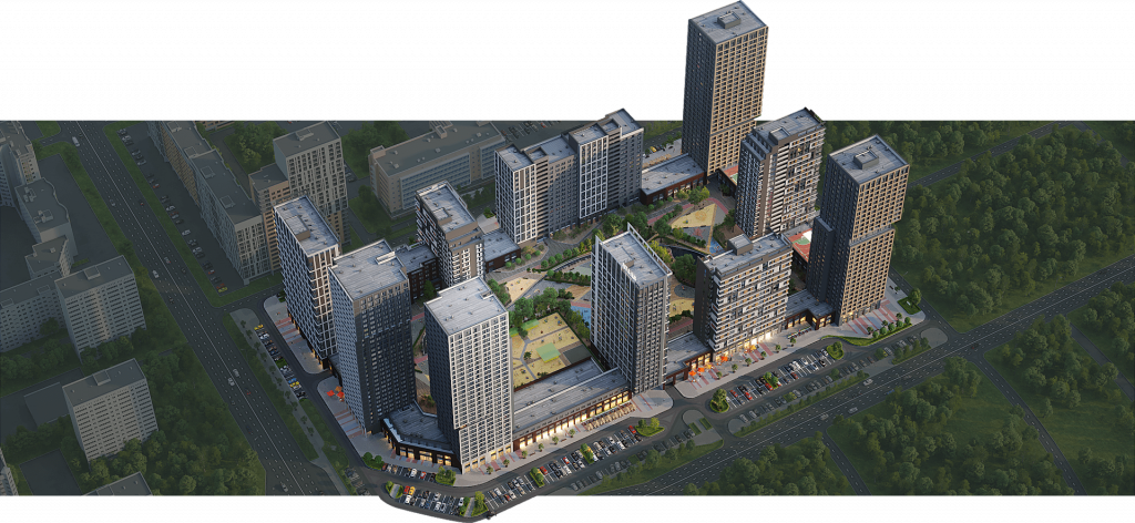 Генплан застройки жилого квартала «Парк столиц» в Екатеринбурге — pr-flat.ru