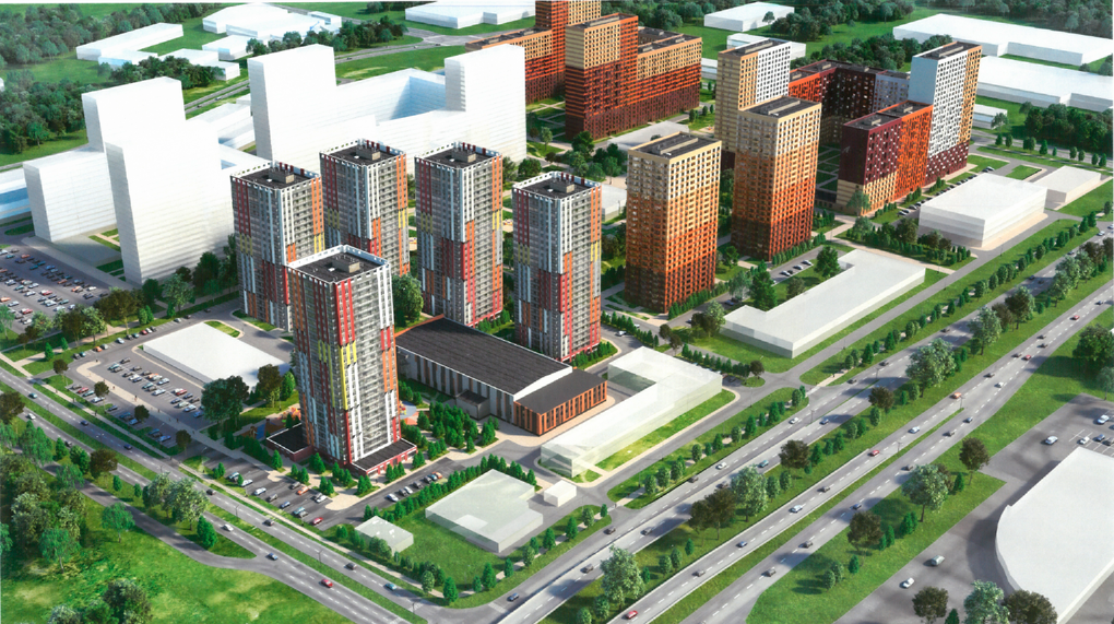 На месте бывшей промзоны на проспекте Космонавтов строят ЖК «Космос» — pr-flat.ru